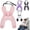Pink, variant on H Shaped Car Travel Pillow, Car Seat Neck Support & Sleeping Pillow