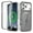 Grey, variant on Dteck Full Body Case for iPhone 17 Pro Max,Shockproof TPU+PC Case Built-in Screen Protector with Camera Lens Protector Compatible with Mag Safe Magnetic Back Cover,Grey
