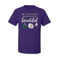 thumbnail image 2 of Wild Bobby, Be Your Own Kind of Beautiful Inspirational, Pop Culture, Men Graphic Tee, Purple, 2XL, 2 of 3