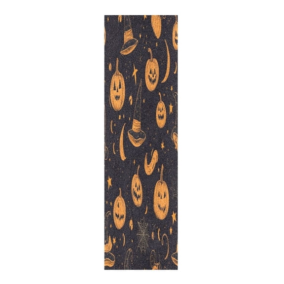 33"x9" Skateboard Grip Tape Protector Sheets Nonslip Protection Griptape Sheet for Outdoor Sports Pumpkins Halloween Pattern