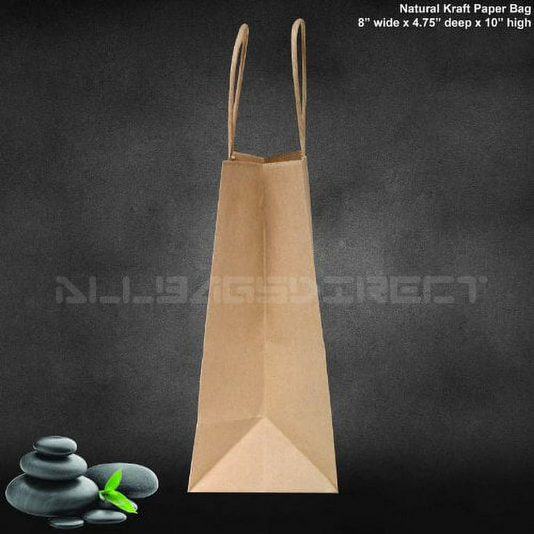 Brown Kraft Paper Bags, 8x4.75x10.25, 50ct 