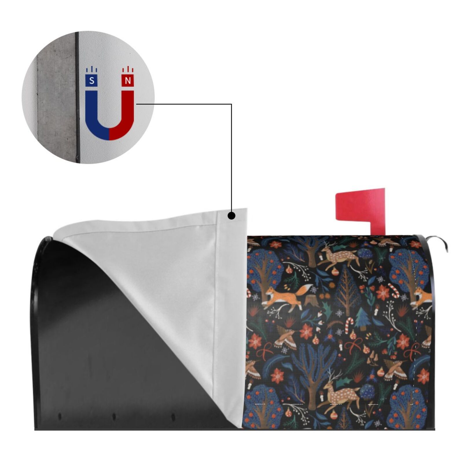 Kdxio Magnetic Mailbox Cover 21x18 in Mailbox Cover Outdoor Decoration Holiday Mailbox Covers for Home Garden Yard-21x18 in