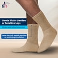 thumbnail image 5 of Debra Weitzner Men’s and Women’s Diabetic Crew Socks, Non-Binding Loose Fit Cushion Sole, Size 10-13, Gray and Black, 6 Pairs, 5 of 6