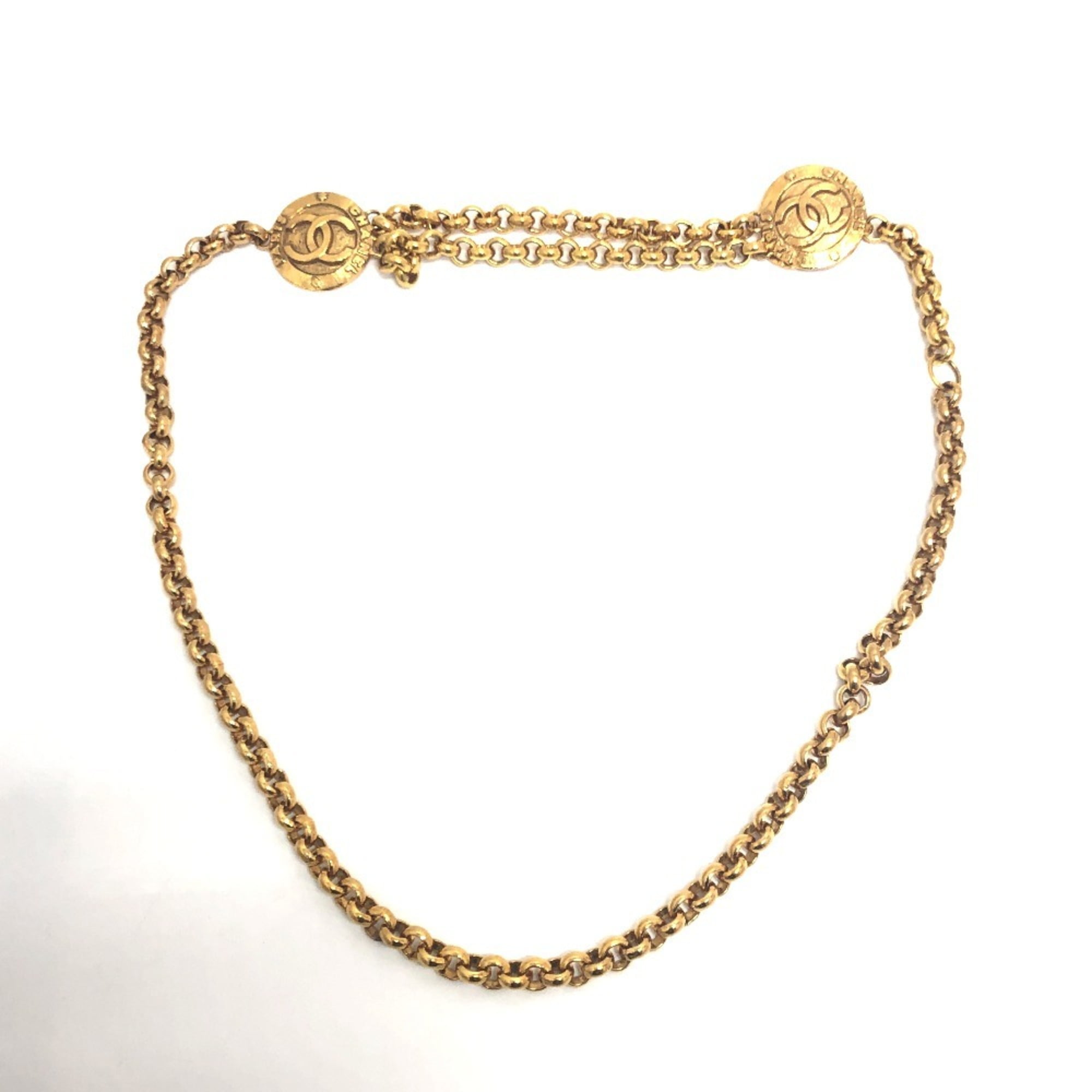 Pre-Owned CHANEL Coco Mark Chain Belt Accessory Metal  display picture 2