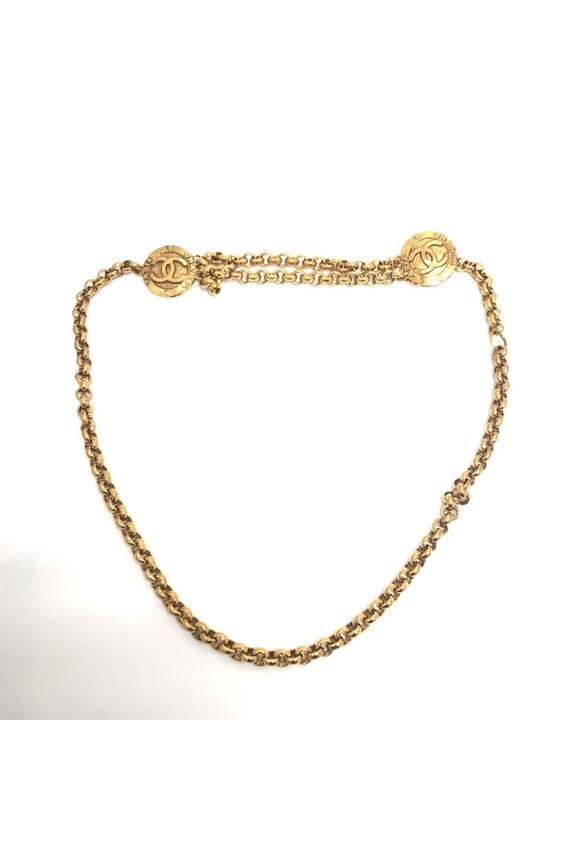 Pre-Owned CHANEL Coco Mark Chain Belt Accessory Metal Women's Gold (Good)