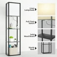 "AVV 64"" Shelf Floor Lamp with Storage, Modern Stand Light for Living