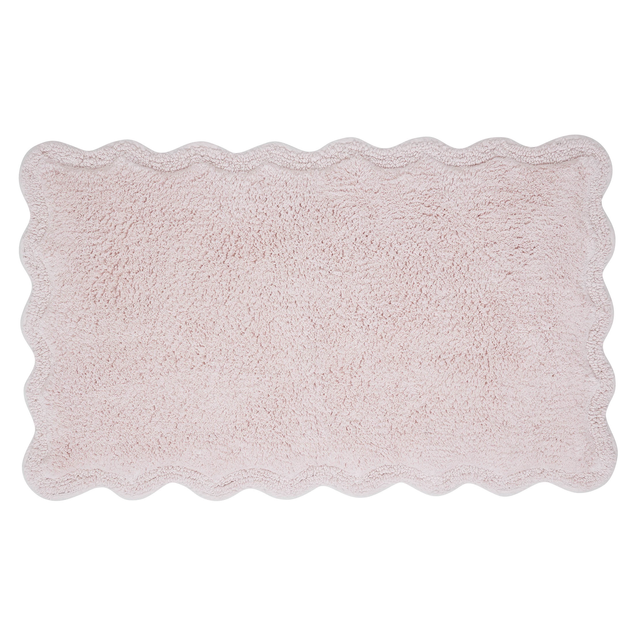 VCNY Home Scallop Blush Cotton Bath Rug, 20" x 32"