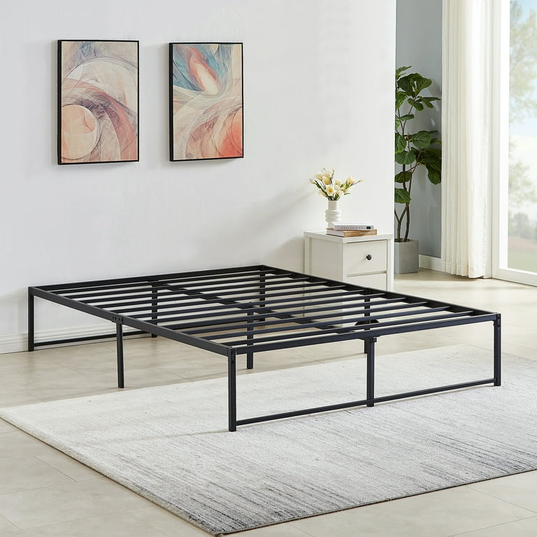 VECELO 14.2 Inch Queen Steel Base Bed Frame, Heavy Duty