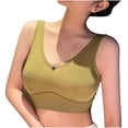 thumbnail image 2 of LLYWEY Wireless Breathable Bra on Clearance Plus Size Bras Women Wireless Ladies Bralette Bra Style-1350 Women Compression Bra Feature Adult Female Running Sports Bras Yellow 38B, 2 of 6