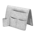 thumbnail image 2 of Bedside , Felt Bedside Storage Organizer Home Mattress Sofa Table Cabinet Bed Storage Organizer with Pockets for Tablet Books Light Grey, 2 of 8