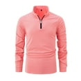 thumbnail image 1 of pstuiky camisa de manga larga para hombre, Camiseta deportiva de manga corta con cuello alto y media cremallera para hombre camisetas de hombre xxxl, 1 of 8