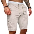 thumbnail image 5 of adviicd Board Shorts Men's Men's Linen Casual Classic Fit Short Drawstring Summer Beach Shorts Mens Work Shorts, 5 of 5