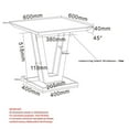 thumbnail image 4 of Moderne MDF et Métal Table d'Appoint - Naturel et Noir, 4 of 8