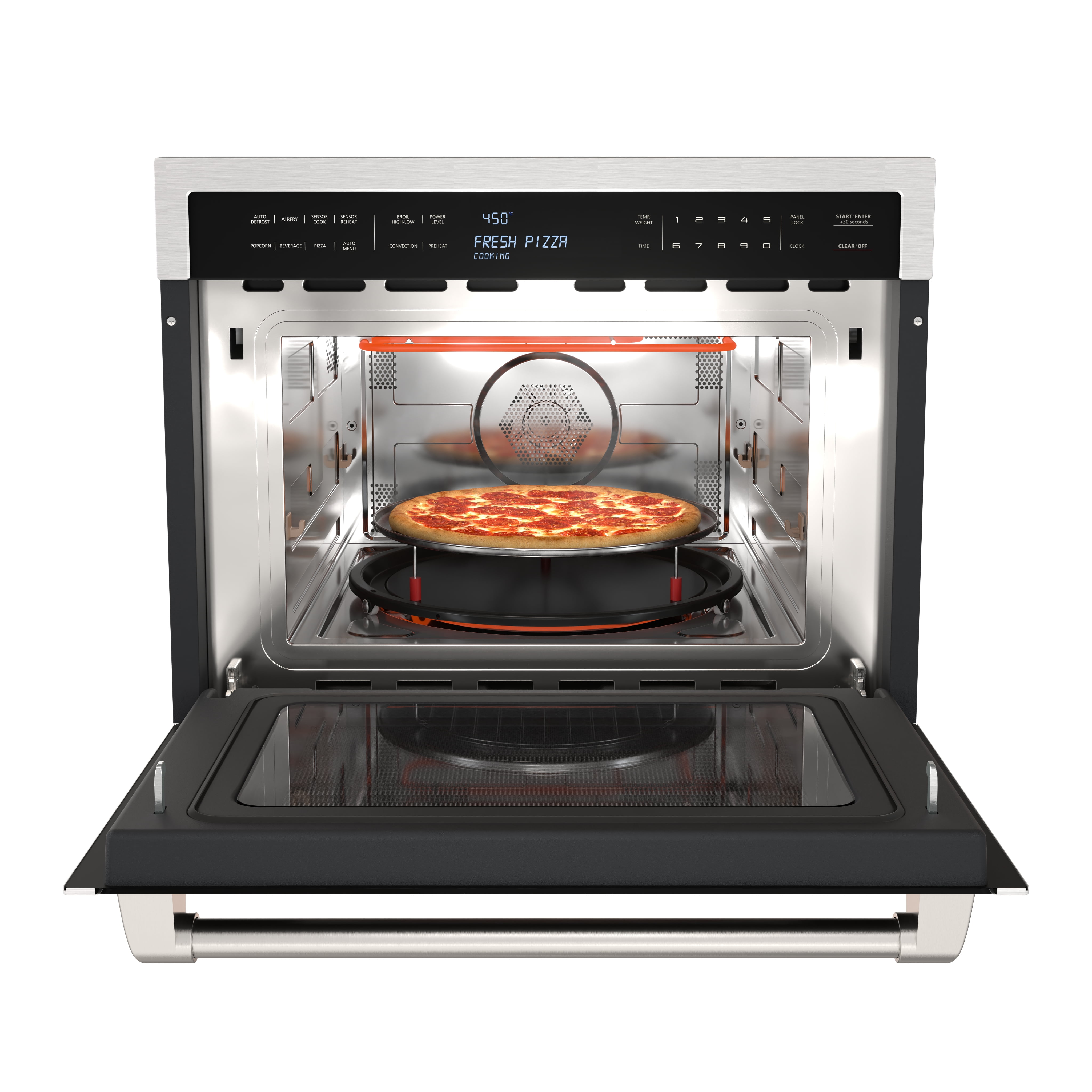 KoolMore Reserve 24 in. Built-In Microwave Convection Oven with Air Fry, 3-in-1 Combo, Sensor Cook, 1.6 cu. ft. in Stainless Steel (KM-CWO24-AFSS)