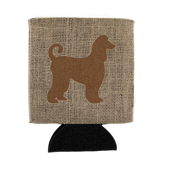 Afghan Hound Burlap and Brown BB1066 Can or Bottle Hugger