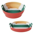 thumbnail image 4 of Casserole en Silicone pour Friteuse à Air Chaud avec Poignée, Panier en Silicone Réutilisable Résistant à la Chaleur pour Friteuse à Air, Moule Rond de Cuisson, Accessoires Pliables pour Friteuse à Air, Doublures pour Four à Friteuse à Air, 4 of 7