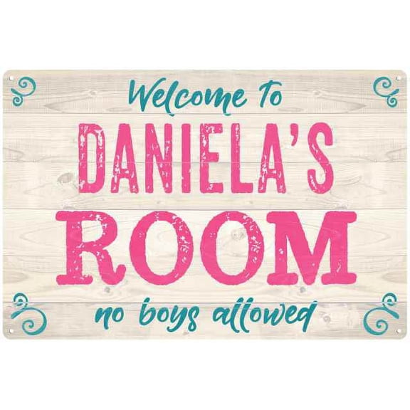 DANIELA'S Room Kids Bedroom Sign Gift 8x12 Metal Sign 108120089196
