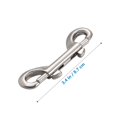 thumbnail image 4 of 5pcs Zinc Alloy Double End Bolt Snap Hook Practical Double Ended Snaps Diving Clips Key Ring Silver, 4 of 7