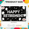 thumbnail image 2 of Black and White Happy Retirement Banner Balloon Design Retirement Display Airplane  Passport Pattern Retirement Backdrop for Retirement Party Farewell Event Office Party, 2 of 8