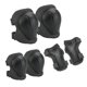 thumbnail image 1 of Juego de 6 (s, negro) protectores de codos, rodilleras y muñequeras para patinetas y bicicletas infantiles, 1 of 5