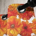 thumbnail image 3 of Ambesonne Orange Grommet Curtain, Antique Bohemian Poppies, 50" x 108", Burnt Orange White, 3 of 6