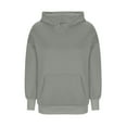 thumbnail image 5 of Admvng Womens Sweatshirt Casual Loose Solid Blouses V-Neck Pocket Long Sleeved Hooded, Size S-2XL, 5 of 7