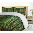 thumbnail image 5 of Ambesonne Forest Duvet Cover Sets, Woodland Pathway Scene, 2-Queen, Green Brown, 5 of 7