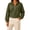 Army Green, variant on Qiopertar Womens Crop Tops Half Zip Sweatshirt Long Sleeve Stand Collar Casual Loose Pullover Kangaroo Pocket Fall Winter Workout Top Army Green L