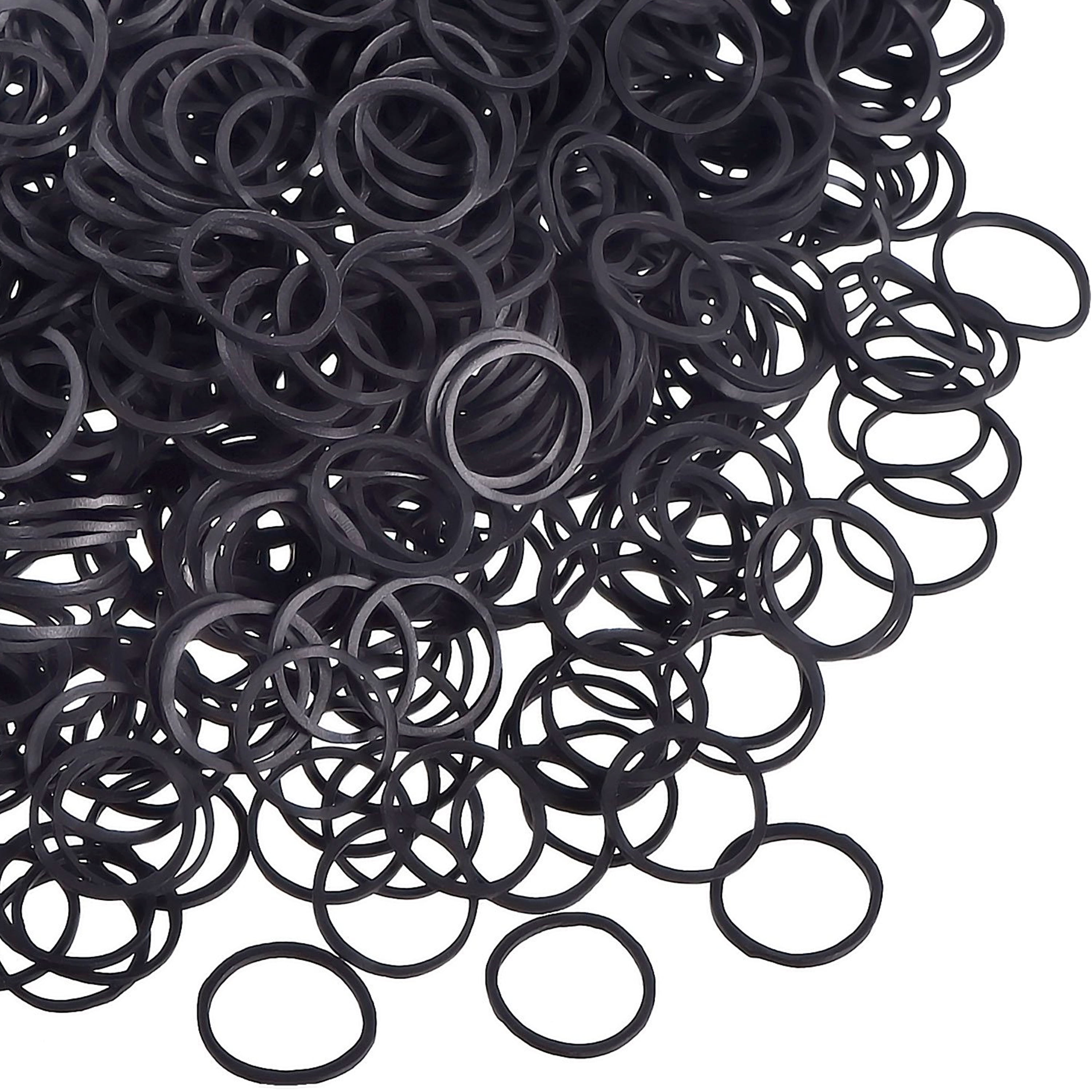 Professional Nail & Beauty Supplies - Rubber Bands Clear/ Black (500 Pcs)