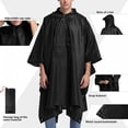thumbnail image 4 of 1Pc Adult Outdoor Hooded Rain Cape with Pockets Waterproof Lightweight Unisex Raincoat Jacket for Hiking Camping Emergency B, 4 of 6