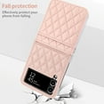 thumbnail image 6 of ELEHOLD for Samsung Galaxy Z Flip 4 Case, Luxury Soft PU Leather Credit Card Holder Hinge Protection Women Girls Shockproof Protective Case with Strap,Pink, 6 of 6
