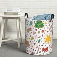 thumbnail image 6 of Sikiie Winter Christmas And New Year Deer Print Round Dirty Clothes Basket, Waterproof Standing Foldable Storage Basket, for Laundry Room, Bedroom, Bathroom Storage-Medium, 6 of 6