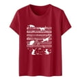 thumbnail image 1 of T-Shirt pour Femmes T-Shirt Imprimé à Manches Courtes Col Rond Décontracté pour Femmes, 1 of 3