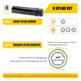 thumbnail image 3 of 7 Spline Lug Nut Key 6 Spline Lug Nut Socket Removal Tool, 2 PCS Dual Hex Drive Aftermarket Wheel L, 3 of 5