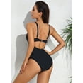 thumbnail image 3 of BeautyIn Womens One Piece Swimsuit Sexy Key-Hole Monokini High Cut Bathing Suit, 3 of 6