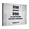thumbnail image 4 of Scripture Walls His Friends Countenance Proverbs 27:17 Bible Verse Canvas Christian Wall Art Ready to Hang Unframed, 4 of 9