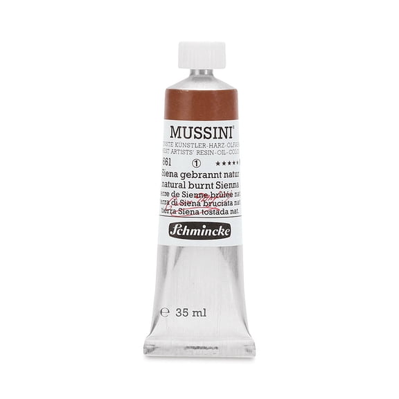 Schmincke Mussini Oil Color - Natural Burnt Sienna, 35 ml tube
