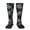 2 Black-2, variant on Knee High Socks for Women Black Silver Stripe Long Tube Sock Uniform Socks