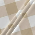 thumbnail image 5 of Beige Checkered Round Tablecloth 60 Inch - Waterproof Fabric Table Cloth Protector, Farmhouse White Buffalo Plaid Tablecloths Washable Table Cover for Kitchen Banquet Coffee Table Outdoor Party, 5 of 6