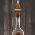 thumbnail image 4 of Servette Home Amber Brown Glass and Metal Ornate Wine Bottle Stopper, 4 of 4