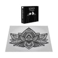 thumbnail image 3 of Ambesonne Yoga Jigsaw Puzzle Durable Cardboard, Lotus Flower Tattoo Art, 1000 pcs, Black and Grey, 3 of 5