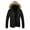 Black, variant on Abcnature Men's Hooded Winter Coat Warm Puffer Jacket Thicken Cotton Coat with Removable Hood Mountain Waterproof Ski Snow Jackets for Men