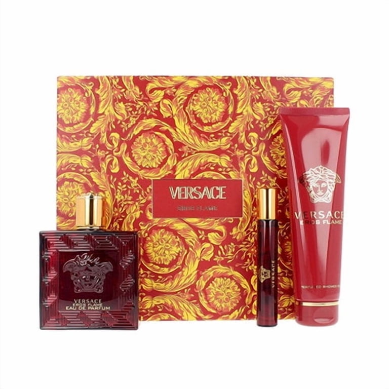 Versace Eros Flame 3pcs Gift Set For Men 100ml Eau De Parfum Spray