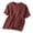 Red, variant on Men Short Sleeve Casual T-Shirts for Men, Solid Color Round Neck, Polyester Breathable Tee, 1 PC