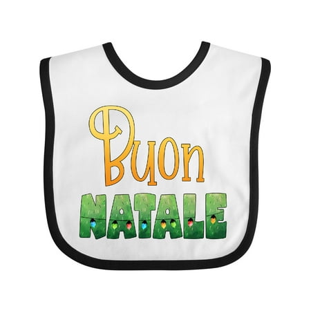 

Inktastic Buon Natale- Christmas Tree Lights Gift Baby Boy or Baby Girl Bib