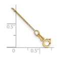 thumbnail image 2 of Auriga Fine Jewelry 14K Yellow Gold 0.5mm Box Chain Anklet 10inch for Women, 2 of 5