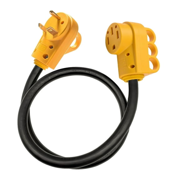 3-Prong 30A to 50A RV Power Adapter (NEMA TT-30P to NEMA 14-50R)