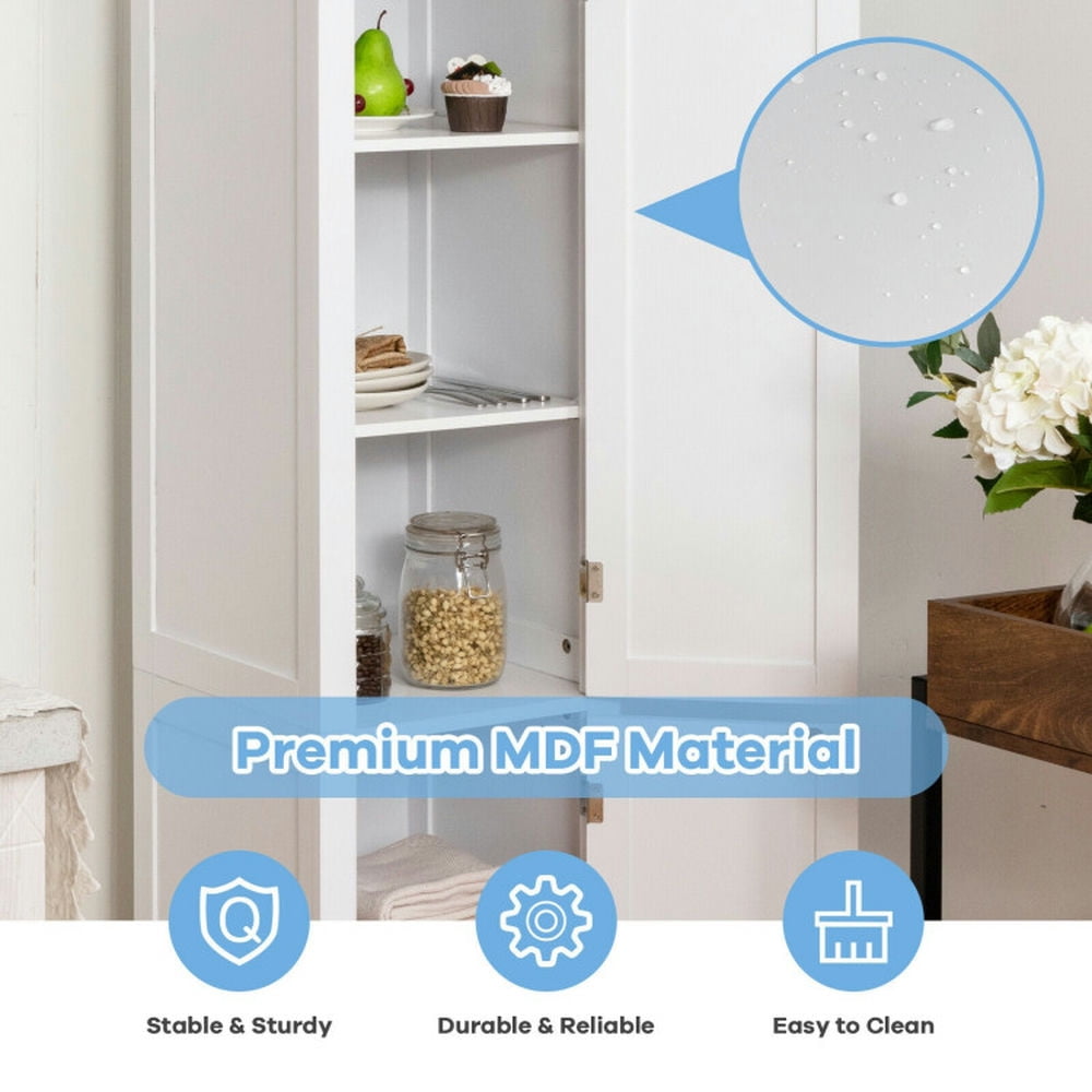 Finihen Bathroom Storage Cabinet, Bathroom Floor Cabinet, Freestanding Bathroom Storage Cabinet for Kitchen and Living Room, for Bathroom, Living Room, Bedroom, Kitchen, White Finihen Bathroom Storage Cabinet, Bathroom Floor Cabinet, Freestanding Bathroom Storage Cabinet for Kitchen and Living Room, for Bathroom, Living Room, Bedroom, Kitchen, White
