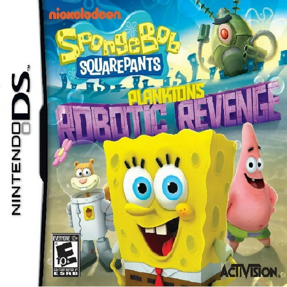 Restored Spongebob Squarepants Planktons Robotic Revenge (Nintendo DS, 2013) Nickelodeon Game (Refurbished)