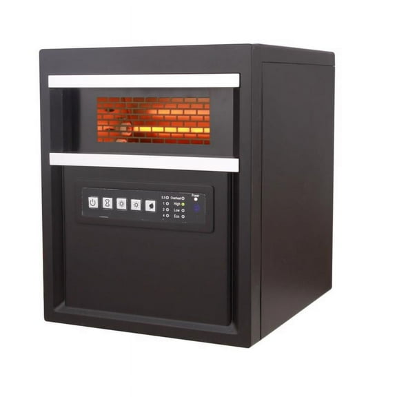 Perfect Aire 4010535 17 x 14.5 x 12.75 in. Electric Infrared Heater with Remote, Brown